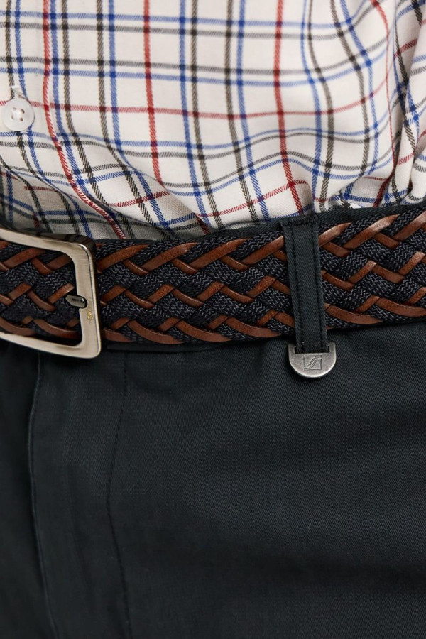 SOGO ΑΝΔΡΙΚΟ ΠΑΝΤΕΛΟΝΙ REGULAR FIT ΒΑΜΒΑΚΕΡΟ ΜΕ ΜΙΚΡΟΣΧΕΔΙΟ ΜΠΛΕ 24534-292-471