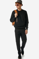 SOGO ΑΝΔΡΙΚΟ ΠΑΝΤΕΛΟΝΙ CHINO ΒΑΜΒΑΚΕΡΟ REGULAR FIT ΜΑΥΡΟ 22534-201-31