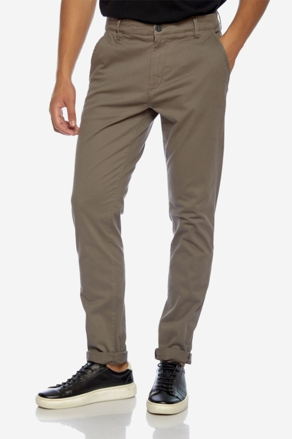 CAMARO ΑΝΔΡΙΚΟ ΠΑΝΤΕΛΟΝΙ CHINO SLIM FIT ΒΑΜΒΑΚΕΡΟ ΓΚΡΙ 22524-400-17