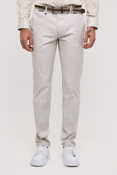 Ανδρικό παντελόνι Sogo sand slim fit βαμβακερό με ζώνη 26034-496-484