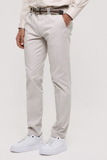 Ανδρικό παντελόνι Sogo sand slim fit βαμβακερό με ζώνη 26034-496-484