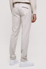 Ανδρικό παντελόνι Sogo sand slim fit βαμβακερό με ζώνη 26034-496-484