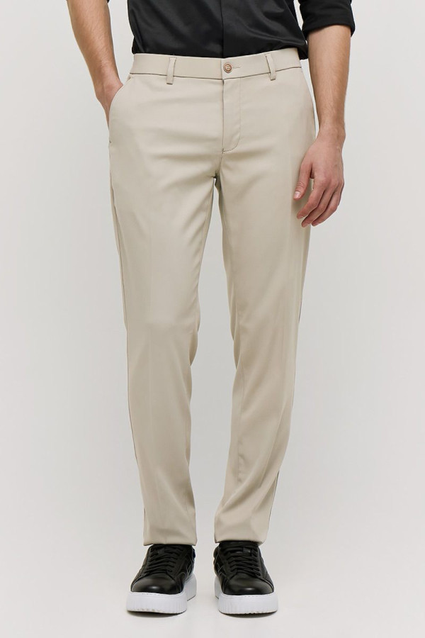 SOGO ΑΝΔΡΙΚΟ ΠΑΝΤΕΛΟΝΙ SLIM FIT ΜΠΕΖ  25034-839-498