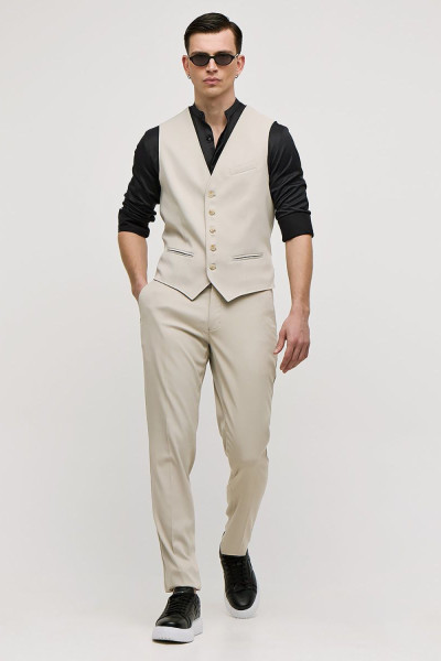 SOGO ΑΝΔΡΙΚΟ ΠΑΝΤΕΛΟΝΙ SLIM FIT ΜΠΕΖ  25034-839-498