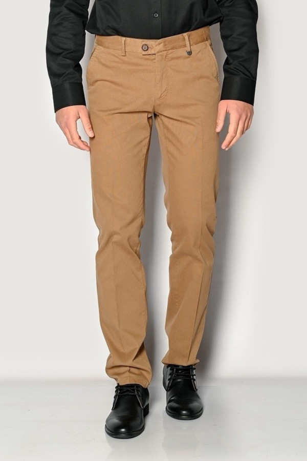 SOGO ΑΝΔΡΙΚΟ ΠΑΝΤΕΛΟΝΙ CHINO ΜΕ ΣΧΕΔΙΟ ΣΤΗΝ ΥΦΑΝΣΗ REGULAR FIT ΚΑΜΕΛ 22534-201-33