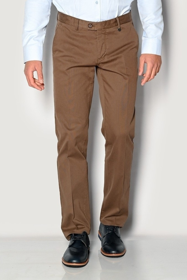 SOGO ΑΝΔΡΙΚΟ ΠΑΝΤΕΛΟΝΙ CHINO ΜΕ ΣΧΕΔΙΟ ΣΤΗΝ ΥΦΑΝΣΗ REGULAR FIT ΠΟΥΡΟ 22534-201-33