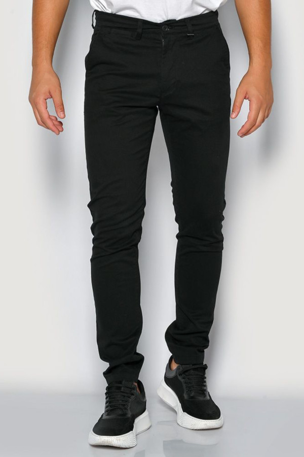 CAMARO ΑΝΔΡΙΚΟ ΠΑΝΤΕΛΟΝΙ SLIM FIT ΒΑΜΒΑΚΕΡΟ ΜΑΥΡΟ 24024-452-451