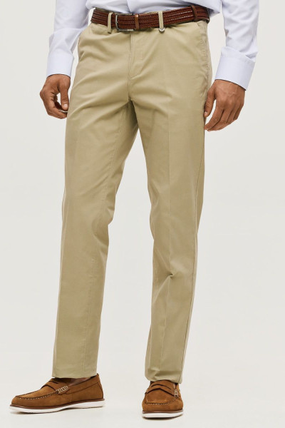 SOGO ΑΝΔΡΙΚΟ ΠΑΝΤΕΛΟΝΙ CHINOS REGULAR FIT  ΒΑΜΒΑΚΕΡΟ ΜΠΕΖ 25034-292-477