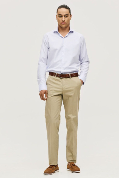 SOGO ΑΝΔΡΙΚΟ ΠΑΝΤΕΛΟΝΙ CHINOS REGULAR FIT  ΒΑΜΒΑΚΕΡΟ ΜΠΕΖ 25034-292-477