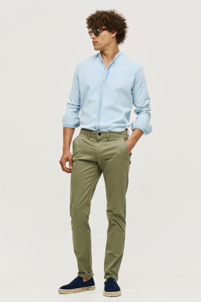 CAMARO ΑΝΔΡΙΚΟ ΠΑΝΤΕΛΟΝΙ SLIM FIT ΒΑΜΒΑΚΕΡΟ OIL 24024-452-451