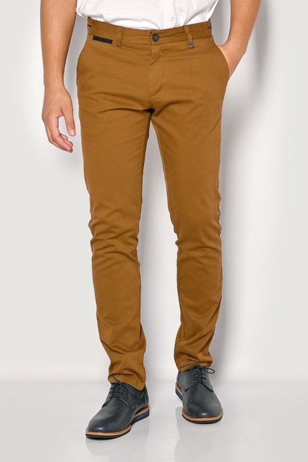 SOGO ΑΝΔΡΙΚΟ ΠΑΝΤΕΛΟΝΙ ΜΕ ΜΙΚΡΟΣΧΕΔΙΟ SLIM FIT ΚΑΜΕΛ 22534-403-33