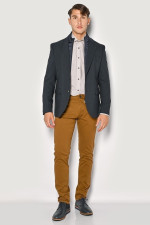 SOGO ΑΝΔΡΙΚΟ ΠΑΝΤΕΛΟΝΙ ΜΕ ΜΙΚΡΟΣΧΕΔΙΟ SLIM FIT ΚΑΜΕΛ 22534-403-33