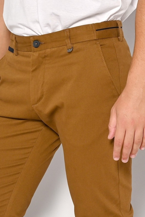 SOGO ΑΝΔΡΙΚΟ ΠΑΝΤΕΛΟΝΙ ΜΕ ΜΙΚΡΟΣΧΕΔΙΟ SLIM FIT ΚΑΜΕΛ 22534-403-33