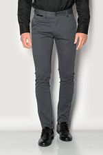 SOGO ΑΝΔΡΙΚΟ ΠΑΝΤΕΛΟΝΙ ΜΕ ΜΙΚΡΟΣΧΕΔΙΟ SLIM FIT ΓΚΡΙ 22534-403-33
