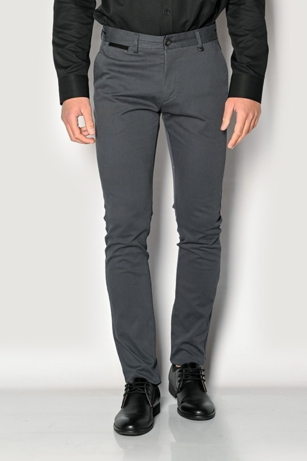 SOGO ΑΝΔΡΙΚΟ ΠΑΝΤΕΛΟΝΙ ΜΕ ΜΙΚΡΟΣΧΕΔΙΟ SLIM FIT ΓΚΡΙ 22534-403-33