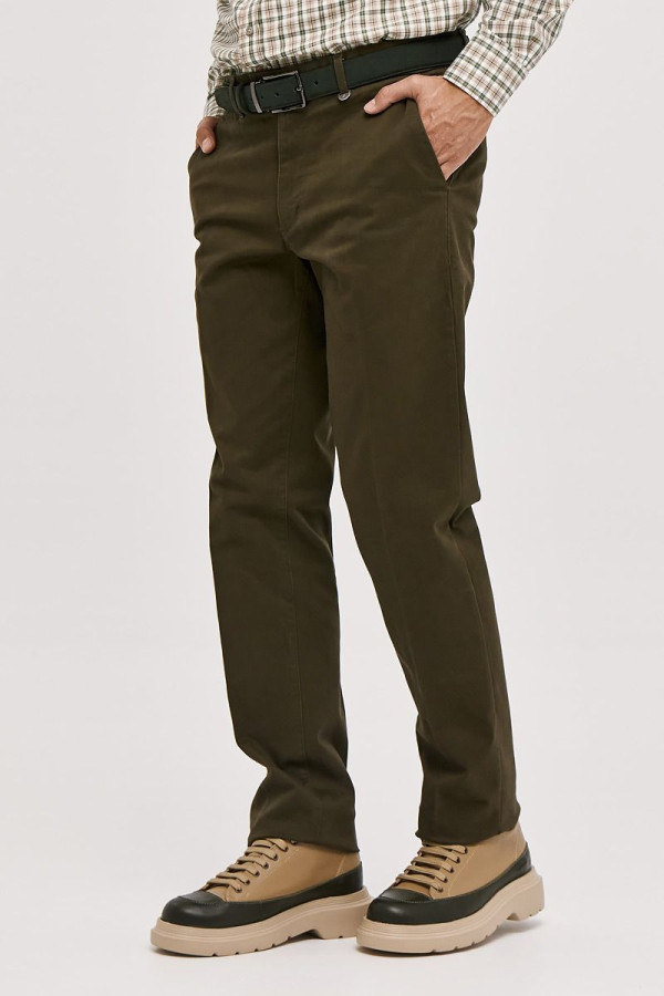 SOGO ΑΝΔΡΙΚΟ ΠΑΝΤΕΛΟΝΙ ΒΑΜΒΑΚΕΡΟ REGULAR FIT ΧΑΚΙ 24534-296-473