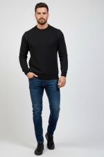 VISCONTI ΑΝΔΡΙΚΗ ΠΛΕΚΤΗ ΜΠΛΟΥΖΑ ΜΕ ΣΧΕΔΙΟ ΣΤΗ ΠΛΕΞΗ ΜΑΥΡΟ 2742-3