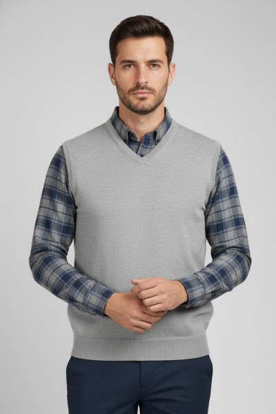 POL PAULO ΑΝΔΡΙΚΗ ΠΛΕΚΤΗ ΚΑΖΑΚΑ ΓΚΡΙ 7462-1