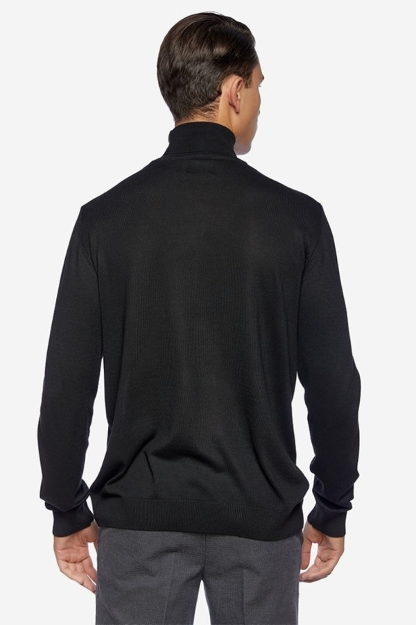 SOGO ΑΝΔΡΙΚΗ ΜΠΛΟΥΖΑ ΠΛΕΚΤΗ ΖΙΒΑΓΚΟ CLASSIC FIT ΜΑΥΡΟ 22539-401-12