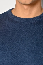 SOGO ΑΝΔΡΙΚΟ ΠΛΕΚΤΟ ΠΟΥΛΟΒΕΡ ΛΑΙΜΟΚΟΨΗ REGULAR FIT INDIGO 22539-192-932