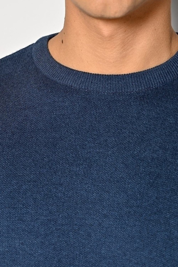 SOGO ΑΝΔΡΙΚΟ ΠΛΕΚΤΟ ΠΟΥΛΟΒΕΡ ΛΑΙΜΟΚΟΨΗ REGULAR FIT INDIGO 22539-192-932