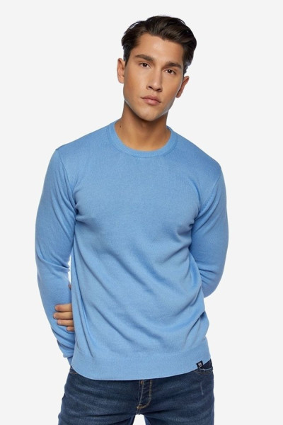 CAMARO ΑΝΔΡΙΚΗ ΠΛΕΚΤΗ ΜΠΛΟΥΖΑ SLIM FIT ΒΑΜΒΑΚΕΡΗ ΣΙΕΛ 24579-914-951