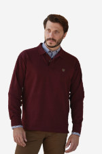 VISCONTI ΑΝΔΡΙΚΗ ΜΠΛΟΥΖΑ POLO ΜΑΚΡΥΜΑΝΙΚΗ BURGUNDY 2760-7