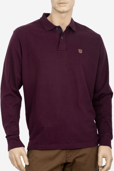VISCONTI ΑΝΔΡΙΚΗ ΜΠΛΟΥΖΑ POLO ΜΑΚΡΥΜΑΝΙΚΗ BURGUNDY 2760-7