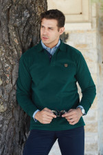 VISCONTI ΑΝΔΡΙΚΗ ΜΠΛΟΥΖΑ POLO ΜΑΚΡΥΜΑΝΙΚΗ ΠΡΑΣΙΝΟ 2790-10