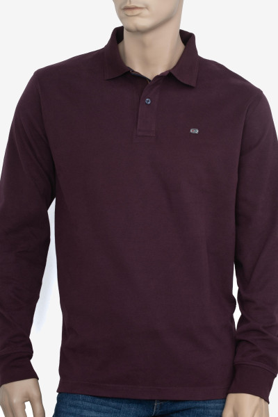 VISCONTI ΑΝΔΡΙΚΗ ΜΠΛΟΥΖΑ ΠΟΛΟ ΜΑΚΡΥΜΑΝΙΚΗ ΒΑΜΒΑΚΕΡΗ DEEPCHERRY 2817-14 VISCONTI ΑΝΔΡΙΚΗ ΜΠΛΟΥΖΑ ΠΟΛΟ ΜΑΚΡΥΜΑΝΙΚΗ ΒΑΜΒΑΚΕΡΗ DEEPCHERRY 2817-14