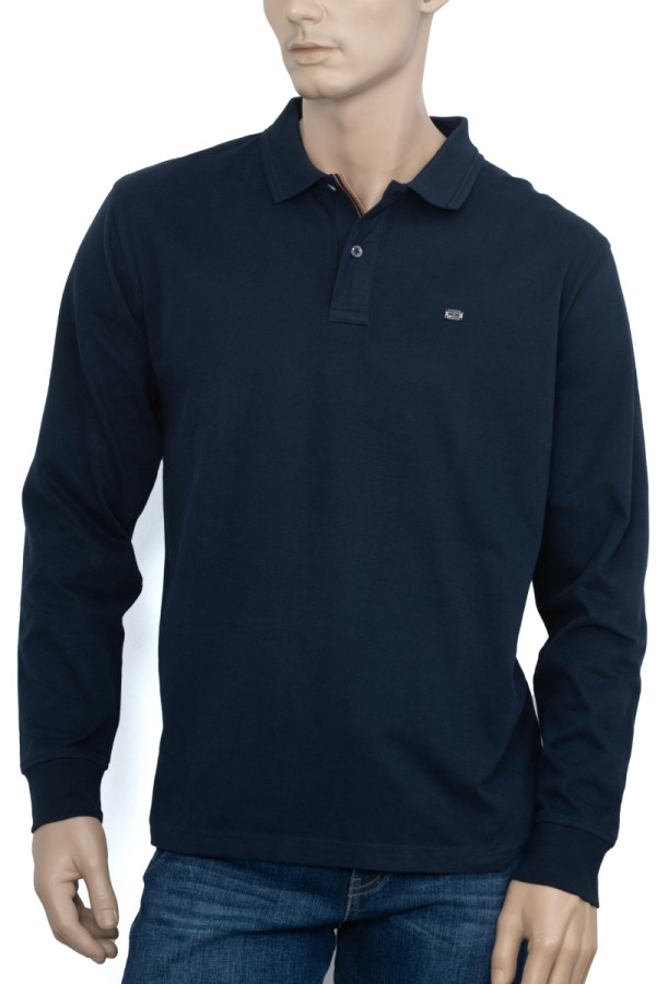 VISCONTI ΑΝΔΡΙΚΗ ΜΠΛΟΥΖΑ ΠΟΛΟ ΜΑΚΡΥΜΑΝΙΚΗ ΒΑΜΒΑΚΕΡΗ ΜΠΛΕ 2817-3 VISCONTI ΑΝΔΡΙΚΗ ΜΠΛΟΥΖΑ ΠΟΛΟ ΜΑΚΡΥΜΑΝΙΚΗ ΒΑΜΒΑΚΕΡΗ ΜΠΛΕ 2817-3