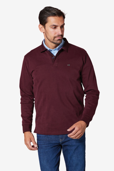 VISCONTI ΑΝΔΡΙΚΗ ΜΠΛΟΥΖΑ ΠΟΛΟ ΜΑΚΡΥΜΑΝΙΚΗ ΒΑΜΒΑΚΕΡΗ ΜΠΟΡΝΤΟ 2817-1