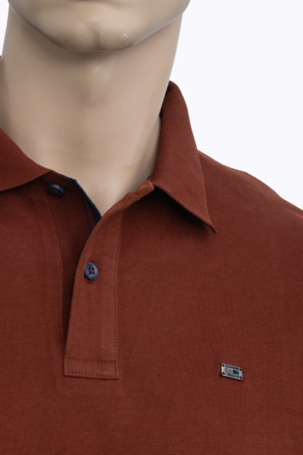 VISCONTI ΑΝΔΡΙΚΗ ΜΠΛΟΥΖΑ ΠΟΛΟ ΜΑΚΡΥΜΑΝΙΚΗ ΒΑΜΒΑΚΕΡΗ BRICK 2817-11