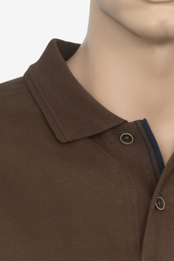 VISCONTI ΑΝΔΡΙΚΗ ΜΠΛΟΥΖΑ ΠΟΛΟ ΜΑΚΡΥΜΑΝΙΚΗ ΒΑΜΒΑΚΕΡΗ ΚΑΦΕ 2817-6