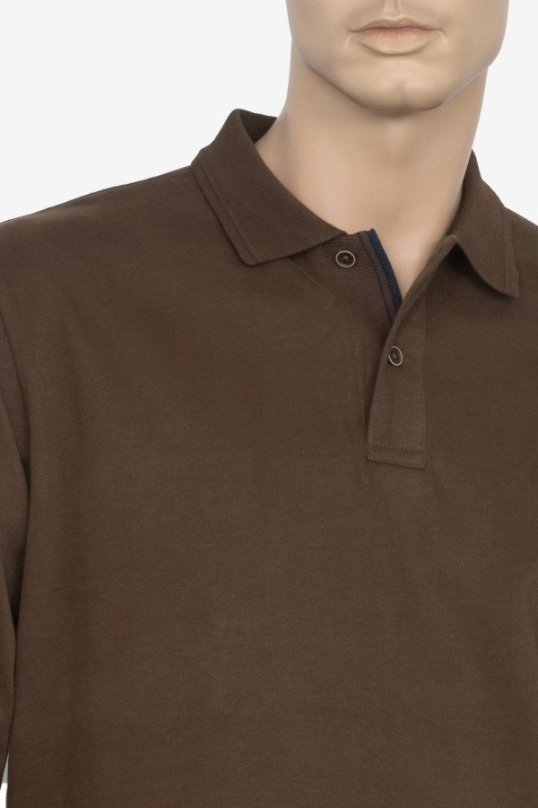 VISCONTI ΑΝΔΡΙΚΗ ΜΠΛΟΥΖΑ ΠΟΛΟ ΜΑΚΡΥΜΑΝΙΚΗ ΒΑΜΒΑΚΕΡΗ ΚΑΦΕ 2817-6