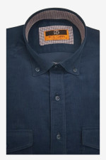 POLIGIANNI ΑΝΔΡΙΚΟ ΠΟΥΚΑΜΙΣΟ ΨΙΛΟΡΙΓΟ ΚΟΤΛΕ ΒΑΜΒΑΚΕΡΟ ΜΠΛΕ 31284-04