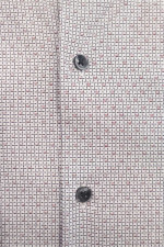 Ανδρικό πουκάμισο λευκό μικροσχέδιο button down βαμβακερό Domino 29696-03