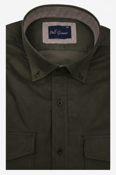 POLIGIANNI ΑΝΔΡΙΚΟ ΠΟΥΚΑΜΙΣΟ ΨΗΛΟΡΙΓΟ ΚΟΤΛΕ ΧΑΚΙ 31284-02