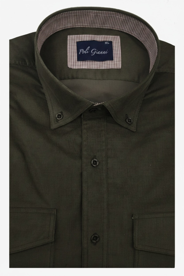 POLIGIANNI ΑΝΔΡΙΚΟ ΠΟΥΚΑΜΙΣΟ ΨΗΛΟΡΙΓΟ ΚΟΤΛΕ ΧΑΚΙ 31284-02