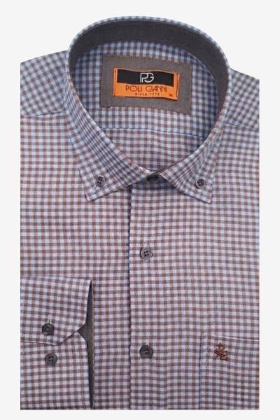 POLIGIANNI ΑΝΔΡΙΚΟ ΠΟΥΚΑΜΙΣΟ ΚΑΡΟ ΜΑΚΡΥΜΑΝΙΚΟ ΜΕ ΤΣΕΠΗ ΣΙΕΛ 28119-02