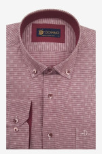 DOMINO ΑΝΔΡΙΚΟ ΠΟΥΚΑΜΙΣΟ ΜΑΚΡΥΜΑΝΙΚΟ ΜΕ ΜΙΚΡΟΣΧΕΔΙΟ ΜΠΟΡΝΤΟ 28106-02