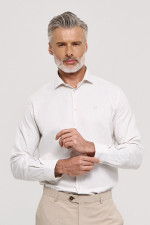 Ανδρικό ριγέ πουκάμισο Sogo μπεζ regular fit 26036-830-655