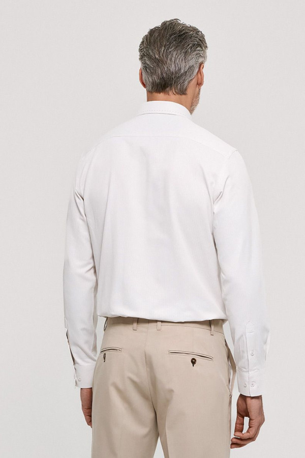 Ανδρικό ριγέ πουκάμισο Sogo μπεζ regular fit 26036-830-655