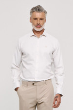 Ανδρικό ριγέ πουκάμισο Sogo μπεζ regular fit 26036-830-655