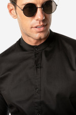 SOGO ΑΝΔΡΙΚΟ ΠΟΥΚΑΜΙΣΟ ΜΑΟ ΓΙΑΚΑΣ SLIM FIT ΜΑΚΡΥΜΑΝΙΚΟ ΜΑΥΡΟ 22536-761-01