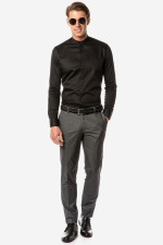 SOGO ΑΝΔΡΙΚΟ ΠΟΥΚΑΜΙΣΟ ΜΑΟ ΓΙΑΚΑΣ SLIM FIT ΜΑΚΡΥΜΑΝΙΚΟ ΜΑΥΡΟ 22536-761-01