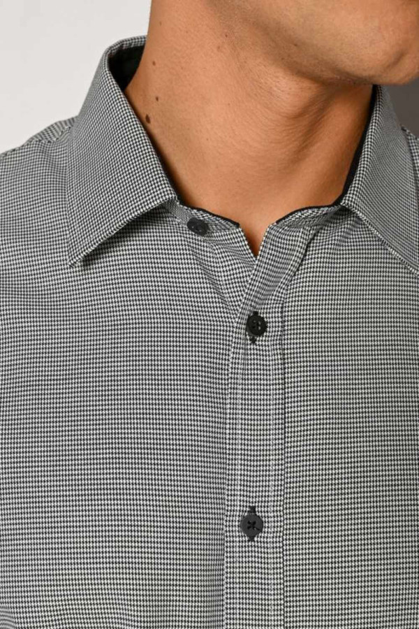 SOGO ΑΝΔΡΙΚΟ ΠΟΥΚΑΜΙΣΟ REGULAR FIT ΜΕ ΜΙΚΡΟΣΧΕΔΙΟ ΜΑΥΡΟ 24536-836-652