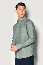 BROKERS ΑΝΔΡΙΚΟ ΠΟΥΚΑΜΙΣΟ ΛΙΝΟ REGULAR FIT GREEN 23016-601-08