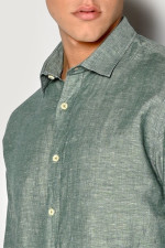 BROKERS ΑΝΔΡΙΚΟ ΠΟΥΚΑΜΙΣΟ ΛΙΝΟ REGULAR FIT GREEN 23016-601-08