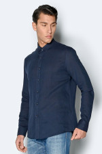 BROKERS ΑΝΔΡΙΚΟ ΠΟΥΚΑΜΙΣΟ ΛΙΝΟ REGULAR FIT ΜΠΛΕ 23016-601-08